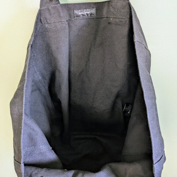 Isabel Marant Bouclé Canvas Logo Tote Bag Shopper Carryall Black Travel NWOT - Picture 5 of 9